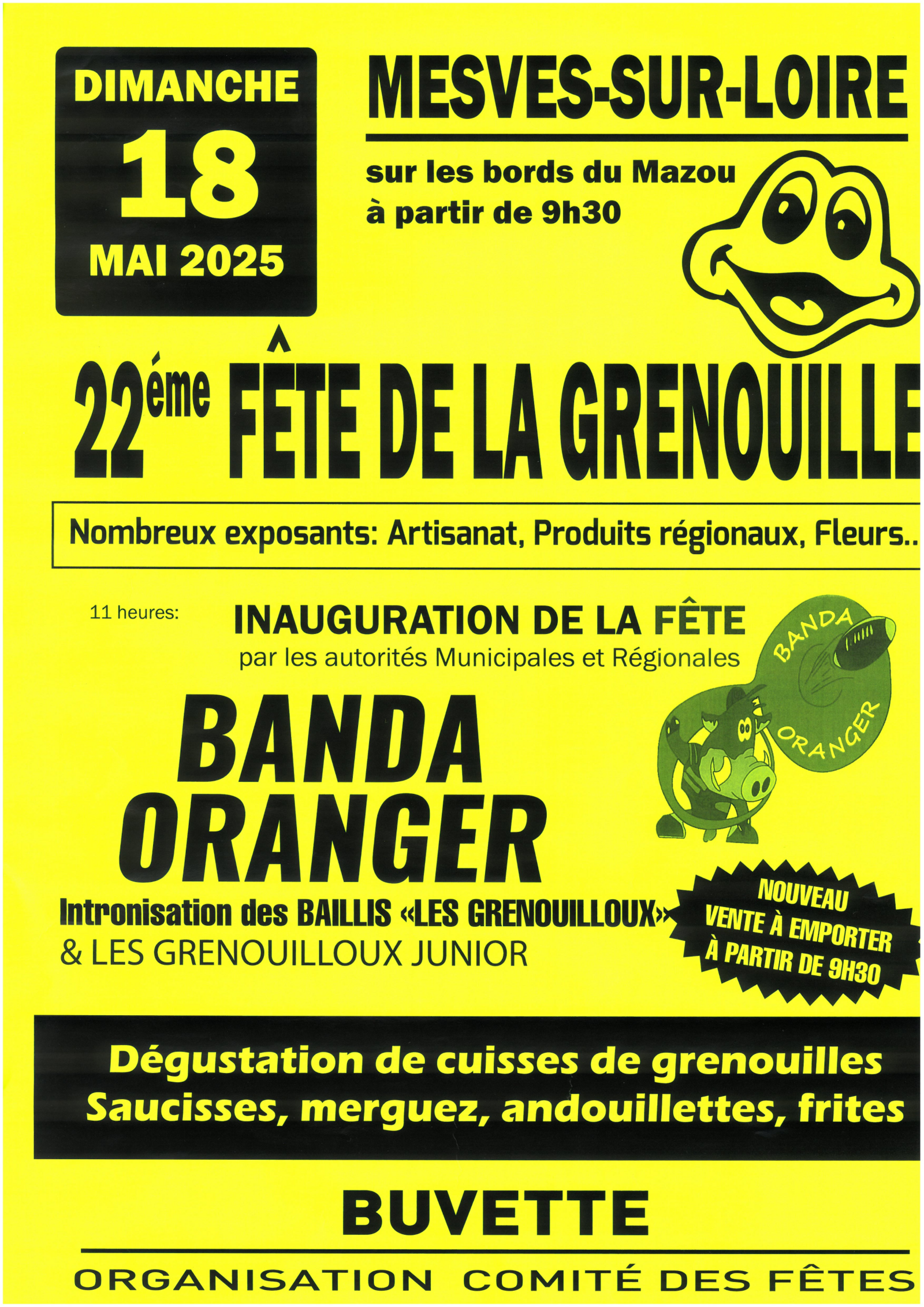 affiche fête de la grenouille