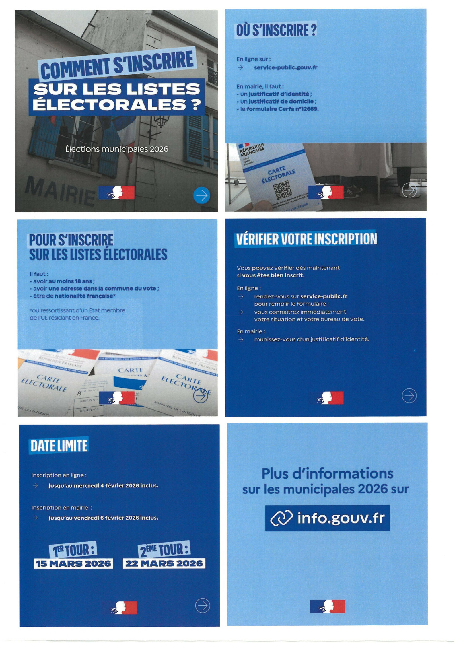 Inscription sur les listes &eacute;lectorales
