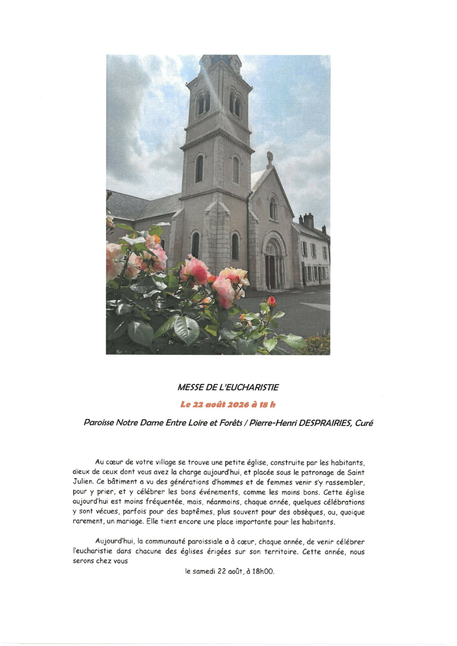 Messe de l'eucharistie