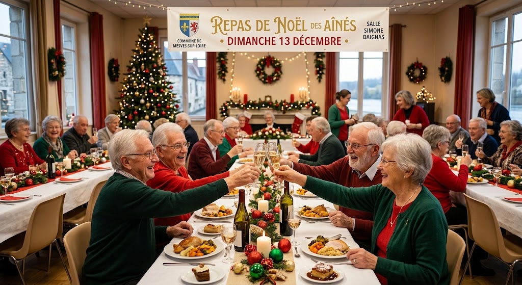 Repas de No&euml;l des ain&eacute;s